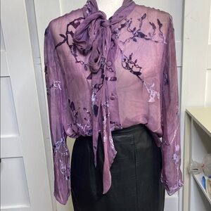 Emanuel Ungaro Sheer Blouse - Sz 8 - Made in Italy